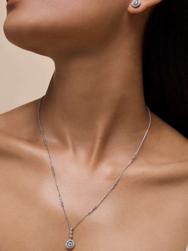 Lumina Solitaire Lab Diamond Pendant Necklace