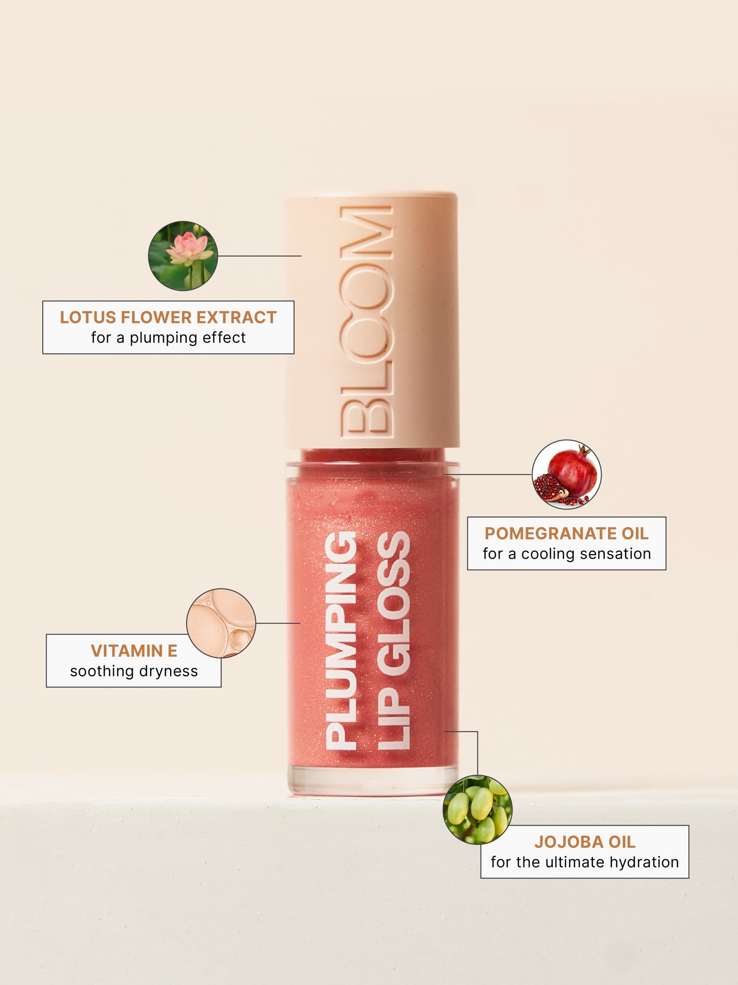 Studiowest Bloom Nude 02 Cuddle Lip Gloss - 7 gm