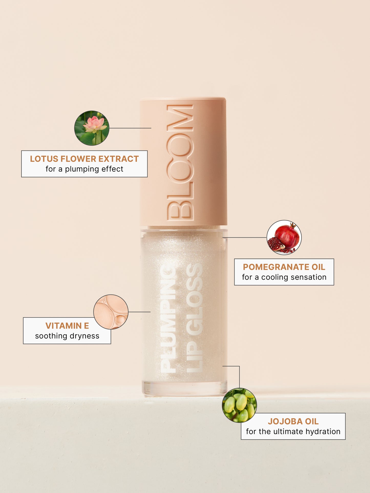 Studiowest Bloom Transparent 01 Crystal Lip Gloss - 7 gm