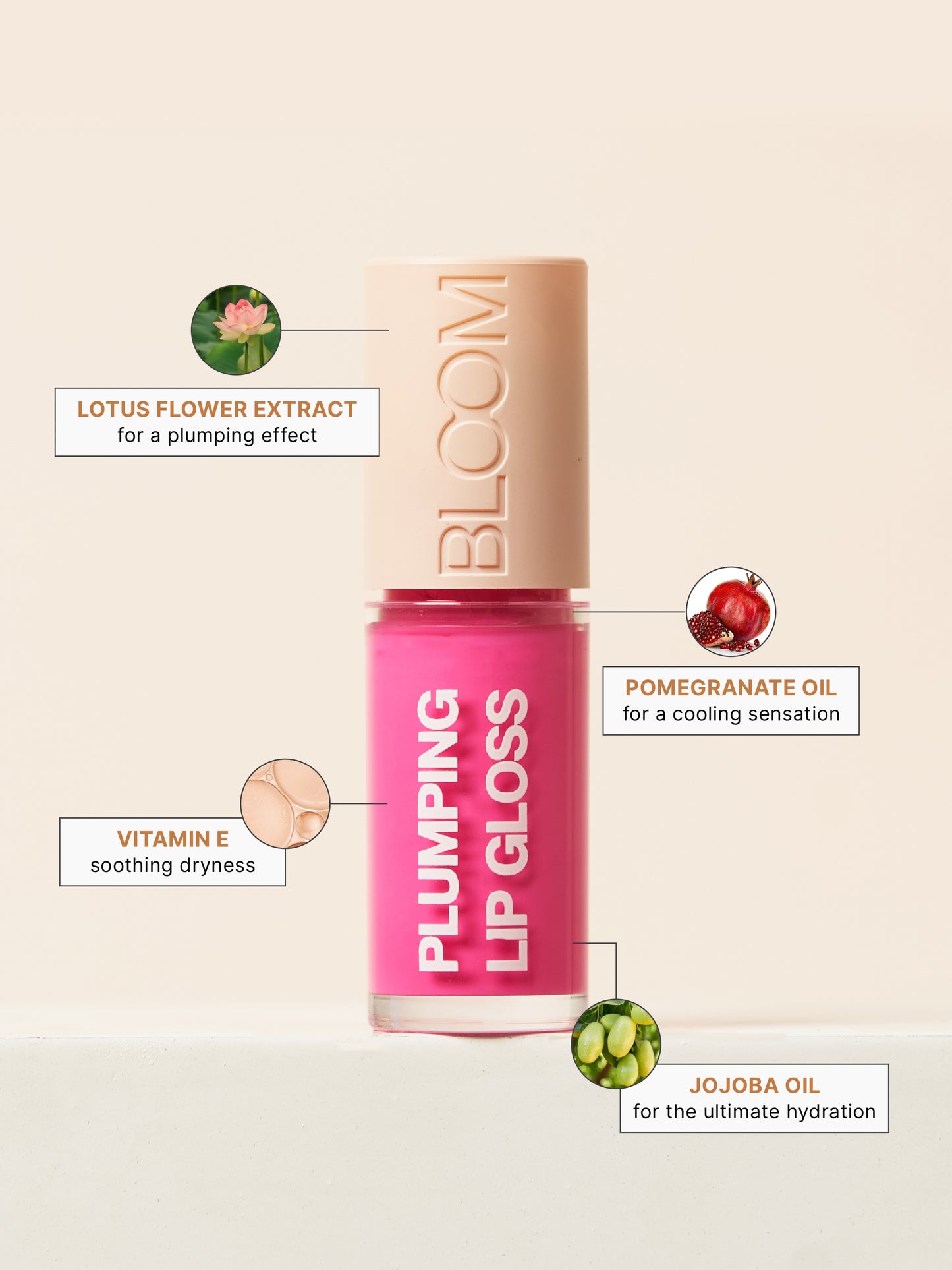 Studiowest Bloom Pink 08 Fuchsia Lip Gloss - 7 gm