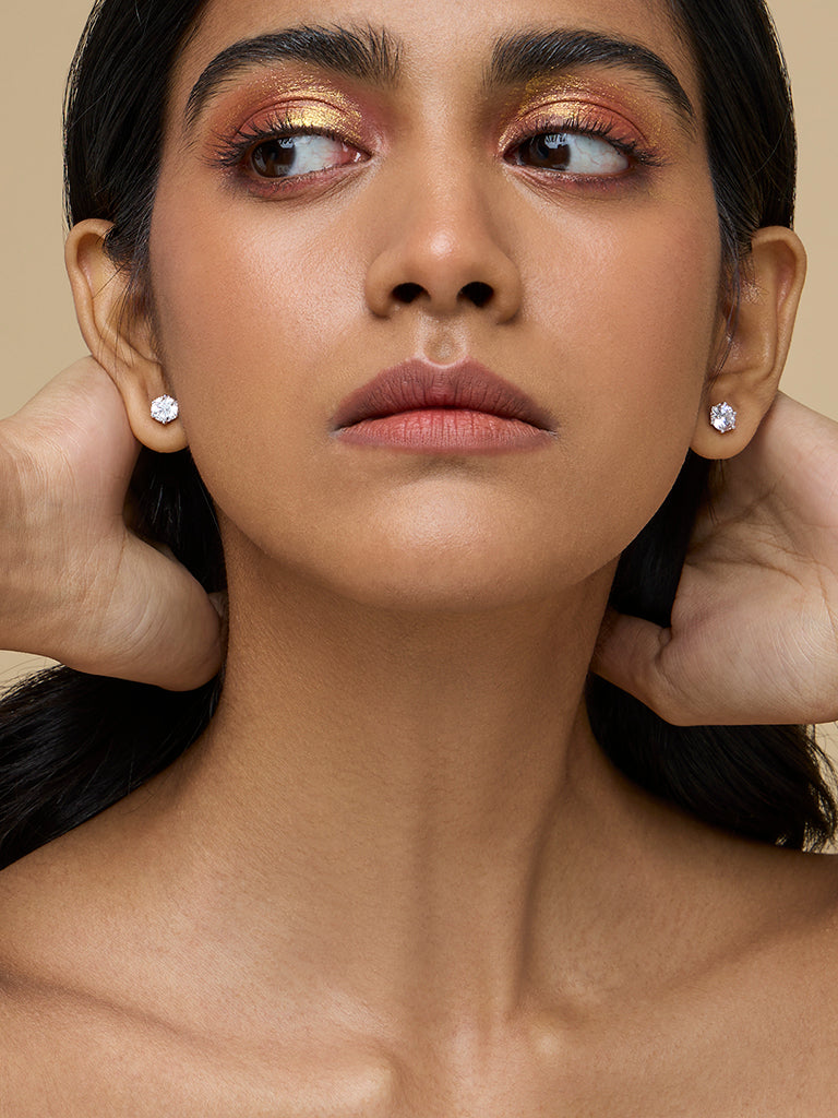 Eternal Solitaire Lab Diamond Stud Earrings