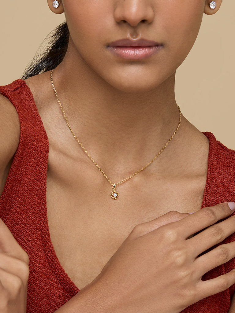 Mystic Spiral Lab-Diamond Necklace