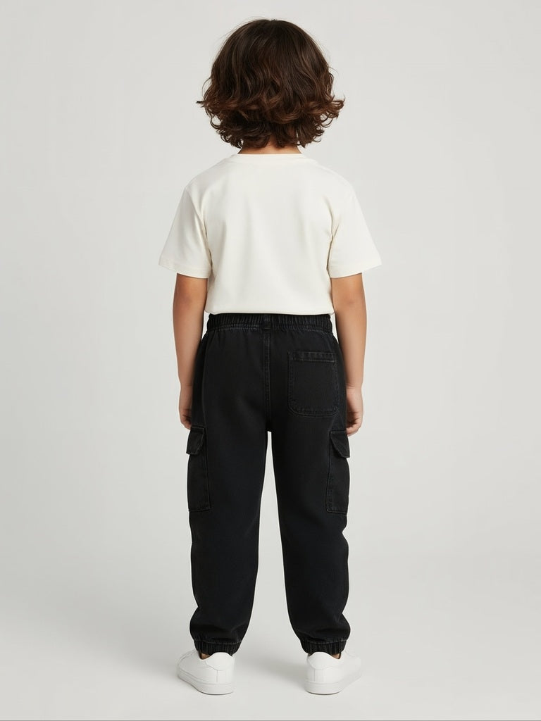 HOP Kids Boys Charcoal Mid-Rise Jeans