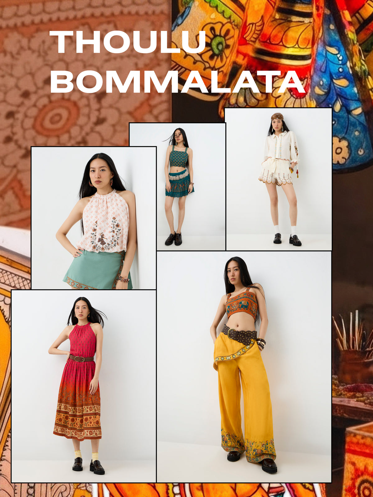 Bombay Paisley Rust Printed Cotton Crop Top