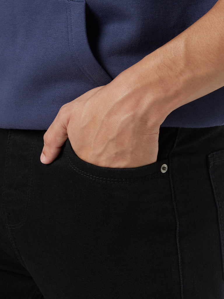 WES Casuals Black Slim Fit Jeans