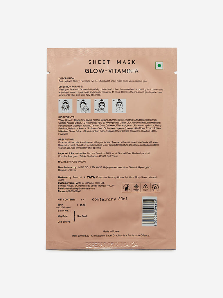 Studiowest Glow-Vitamin A Sheet Mask