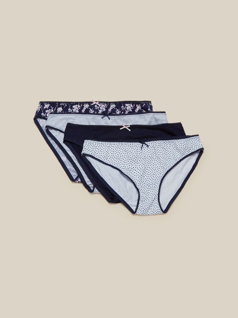 Wunderlove 4-Pack Cotton Bikini Briefs