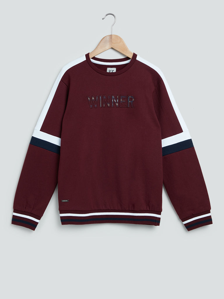 Wine Text Design Cotton T-Shirt