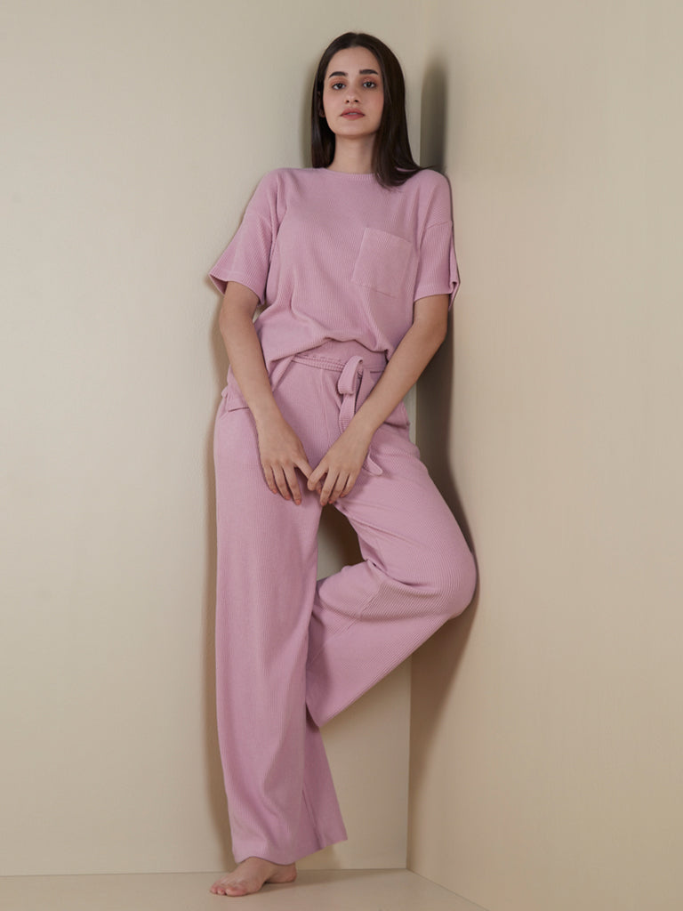 Wunderlove Pink Textured T-Shirt
