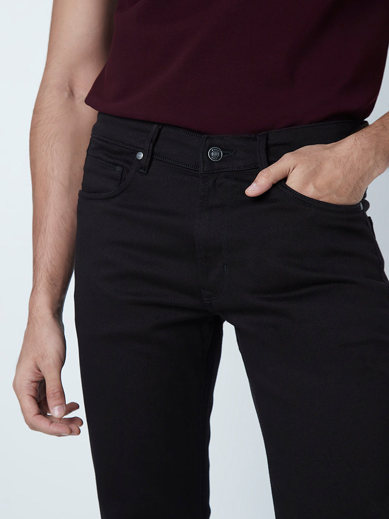 Westside Ascot Men's Black Relaxed-Fit Mid-Rise Jeans for Casual Wear Zoomed View